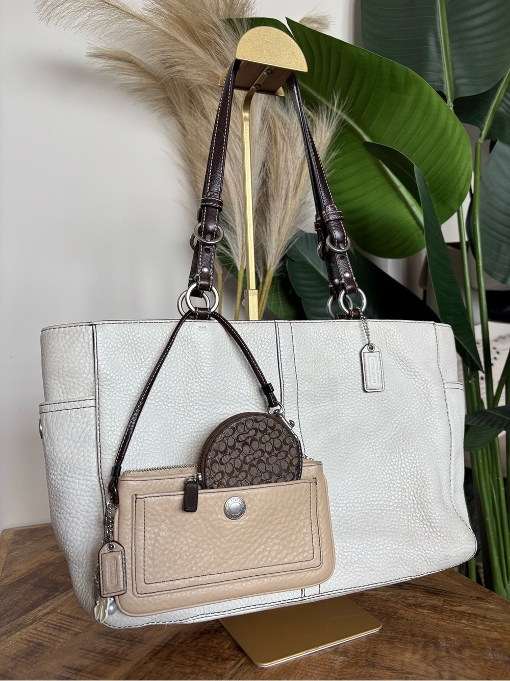 🫶🏽🤎🫶🏽VTG COACH Soho Tote, Wristlet & Signature Coin Case Set🫶🏽🤎🫶🏽